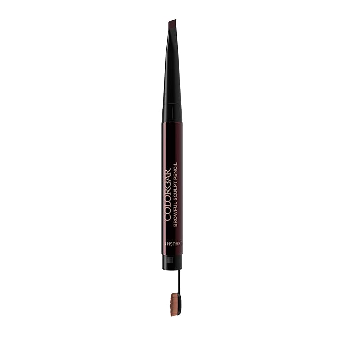 Colorbar Browful Sculpt Pencil - Instant Color Payoff, Velvety Finish, Water-Resistant - Oval Brush and Precise Tip - 002 Cool Brunette - 0.008 oz