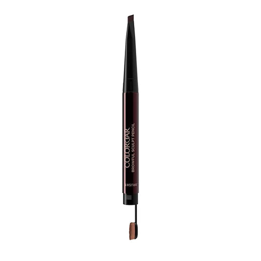 Colorbar Browful Sculpt Pencil - Instant Color Payoff, Velvety Finish, Water-Resistant - Oval Brush and Precise Tip - 002 Cool Brunette - 0.008 oz