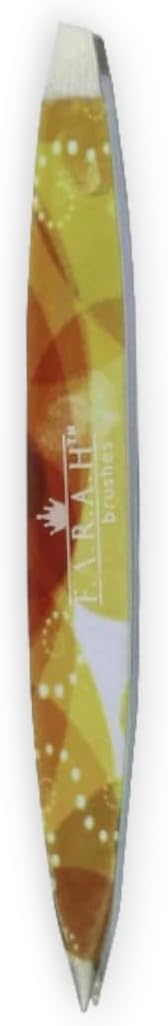 F.A.R.A.H. Z-Tweeze Professional Emerald Amber Stainless Steel Dual Ended Precision Tweezers with Slanted and Pointed Tips