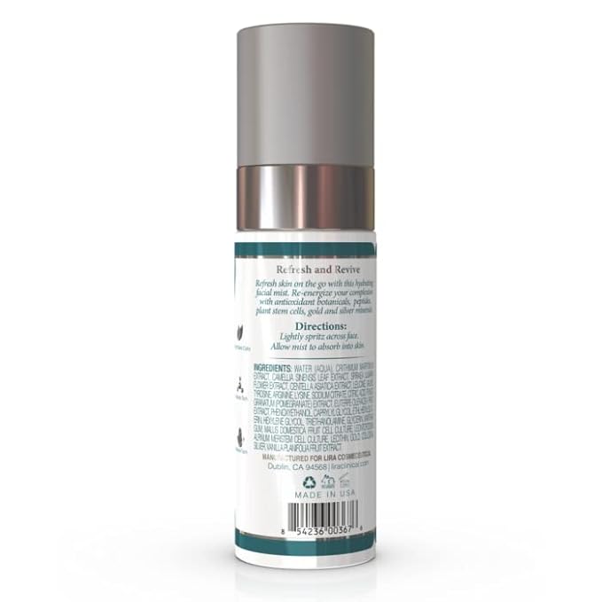 Lira Clinical BIO Hydrating Mineral Mist - Face Mist Hydrating Spray with Plant Stem Cells - Calming & Glowing Facial Mist - 2 Ounce
