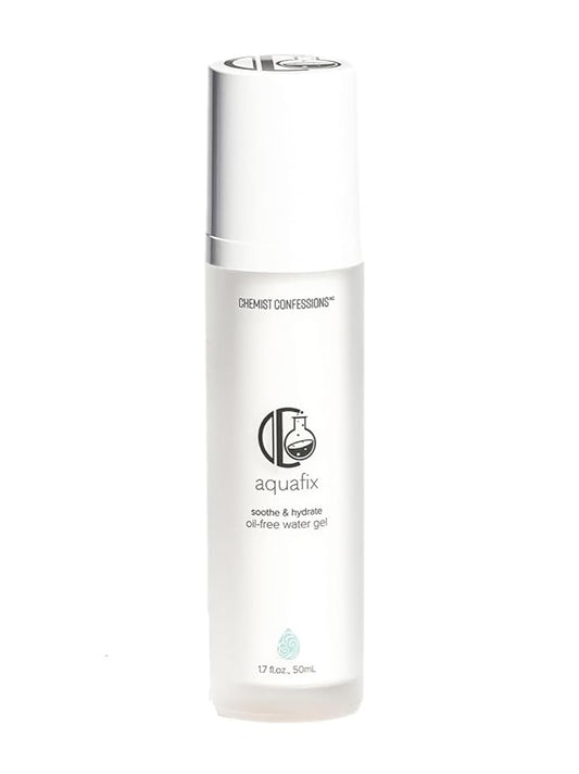 Chemist Confessions Aquafix Hydrating Water Gel - Moisturizing, Oil-Free Facial Water Gel - Face Moisturizer for Intense Hydration & Skin Barrier Repair - 1.75 Fl oz