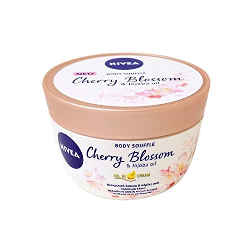 NIVEA Body Cream Souffle Cherry Blossom & Jojoba Oil Moisturiser 200ml