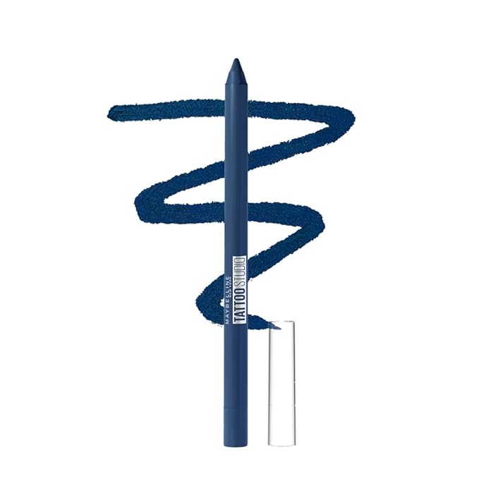 Maybelline TattooStudio Long-Lasting Sharpenable Eyeliner Pencil, Glide on Smooth Gel Pigments with 36 Hour Wear, Waterproof, Deep Teal, 1 Count