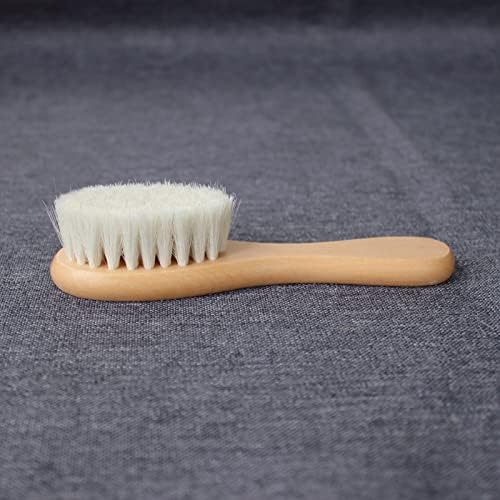 Natural Soft Wool Bristles Dry Facial Cleansing Brush, 6" Face Skin Care Exfoliating Scrub Brush, 2 Pack Wood Handle Face Brush Cleanser.