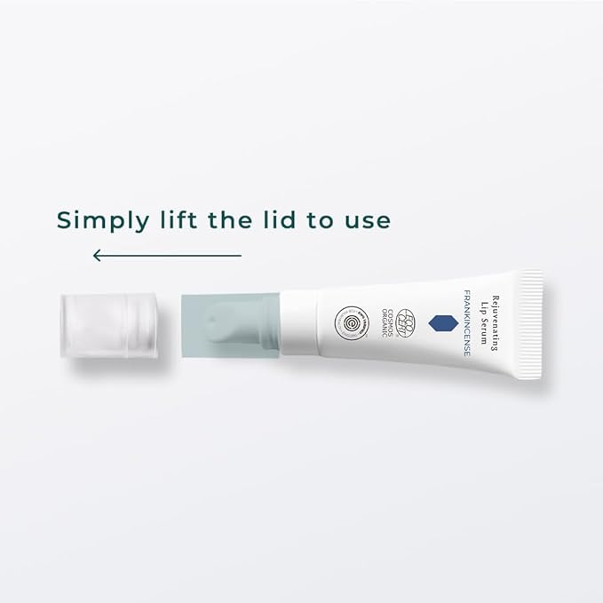 INNA Organic Lip Serum, Moisturizing, Fine Line Care & 100% Vegan, EWG & COSMOS Certified | Frankincense Essential Oils Infused Skin Care | Luxury Clean Beauty