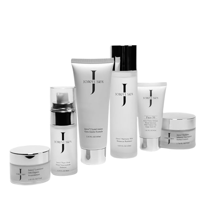 Jorovi Beauty Complete Skincare Set -6- Piece Regimen with Cleanser, Toner, Face Serum, Eye Cream, Facial Moisturizer, and SPF 50 Lotion Kit for Women & Teens (Skin care Gift Set)