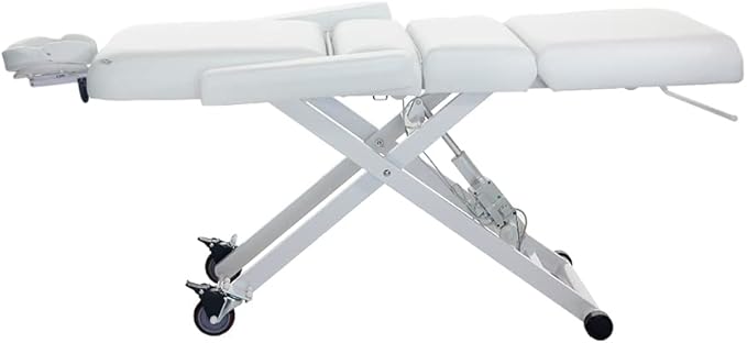 SKINACT Cleo Electric Spa Treatment Table, Facial Massage Bed ADA Compliant (White)