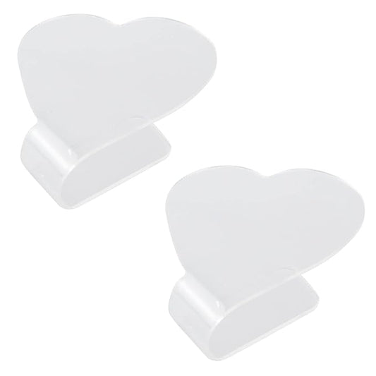 Acrylic Hand Makeup Mixing Palette Hand Held Heart-Shaped Palette for Cosmetic Foundation Eyeshadow Nail Art-2pcs