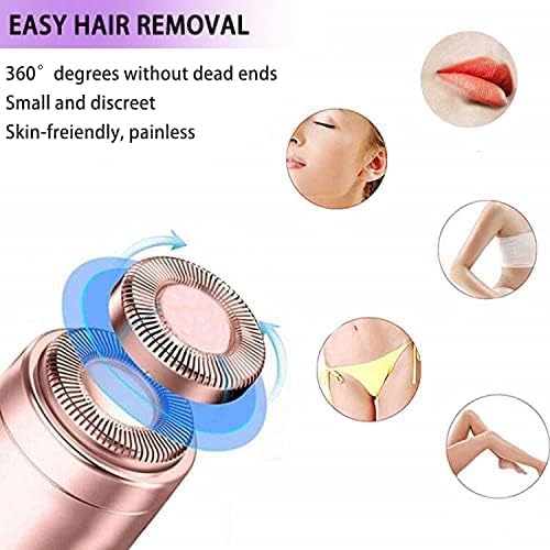 Facial Hair Remover Replacement Heads for Generation 1 Finishing Touch Flawless Facial Hair Removal Tool for Women,18K Gold-Plated Rose Gold 3 Count,First Generation by BECHY. (3 PCS Rose Gold)