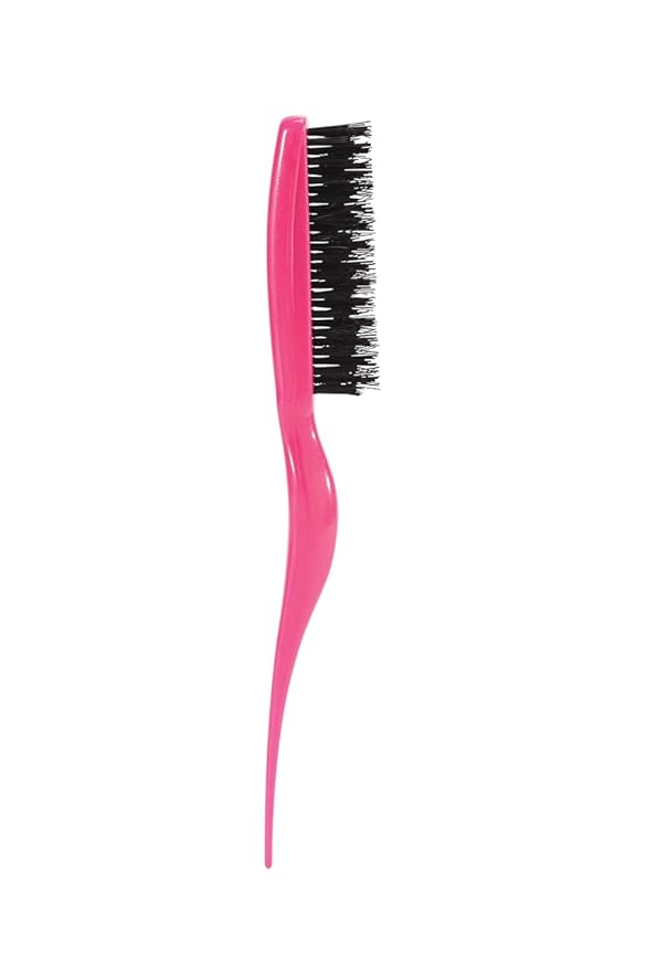 Cricket Amped Up Teasing Hair Brush - Adds Major Volume and Shine, Heat Resistant, Ideal for Slick Back, Updos & Detangling All Hair Types, with Ergonomic Handle and Sectioning Tip, Fuchsia