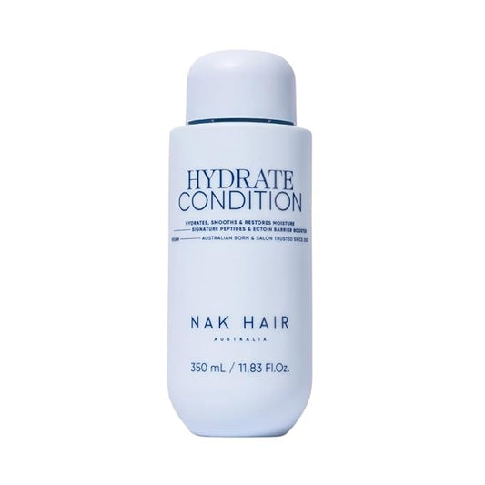 NAK Signature Hydrate Condition 350ml - Lightweight, Moisturizing Hair Conditioner - Protects, Detangles & Smooths Dry, Curly & Color-Treated Hair with Coconut Oil & Peptides - Vegan & Cruelty-Free