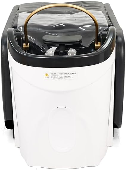 TATARTIST Electric Massage Shampoo Bed Automatic Smart Body Massage Shampoo Bed Armrest and Legrest Airbag Wrapping ABS Plastic Shampoo Basin Chair with Salon Chair for Hairdressing Spa Beauty Salon