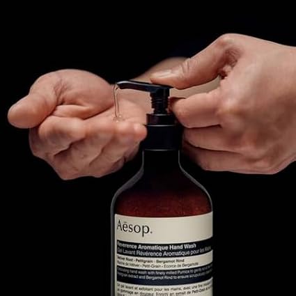 Aesop Reverence Aromatique Hand Wash | Gentle Exfoliating Hand Wash with Finely Milled Pumice | 500mL / 16.9 oz