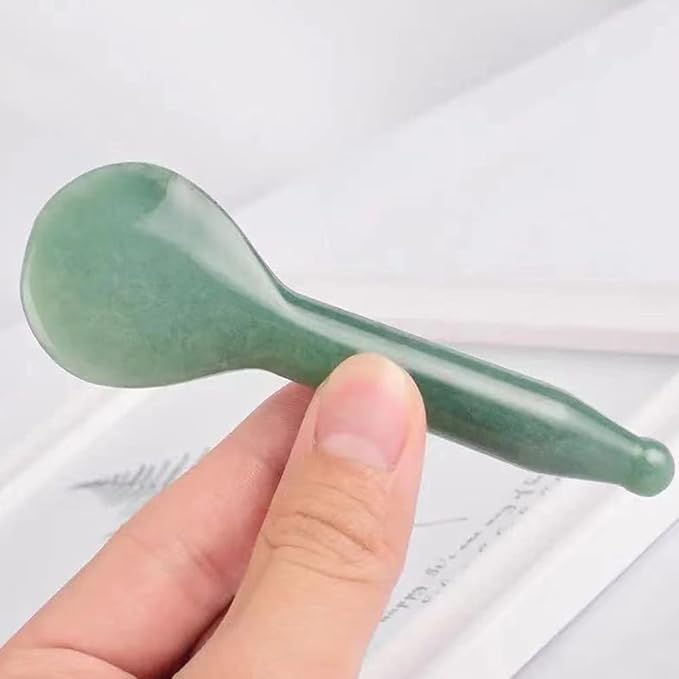 Jade Gua Sha Massage Tools Facial Tool Natural Green Gua Sha Anti Aging Facial Skin SPA for Rejuvenate Skin Anti-Wrinkle Anti Aging