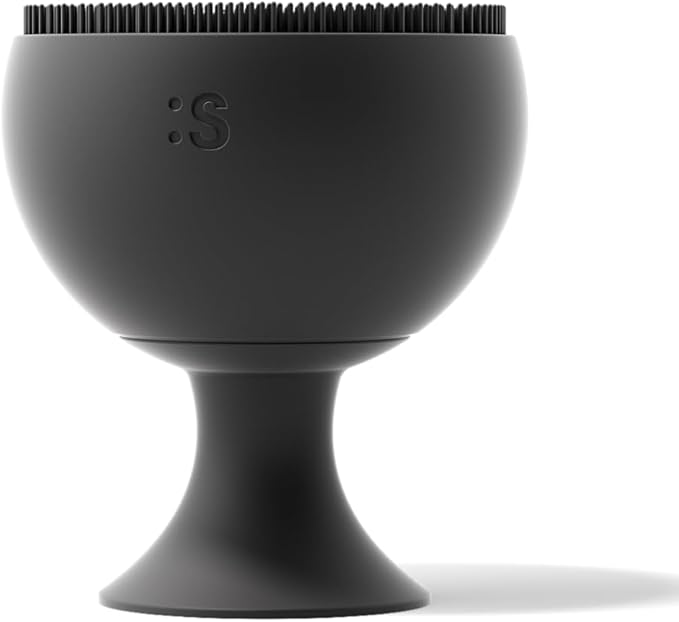 Palm Face Clean Pro⁺ - Electric Face Scrubber for Acne - IPX7 Waterproof and Rechargeable Silicon Face Exfoliator with Slip-Free Grip, 3 Speed Setting - Free from phthalates - Jet