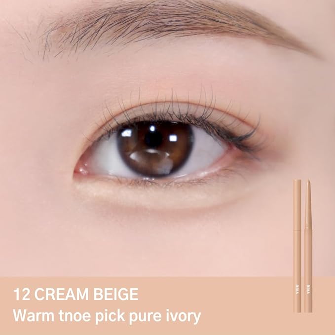 BBIA Last Auto Gel Eyeliner 17 Color – Multi-Use Longwear & Waterproof Mechanical Eye Liner Easy Drawing with Smooth Texture Smudge-Resistant Shadow & Glitter Vegan Korea Eye Makeup (12 CREAM BEIGE)