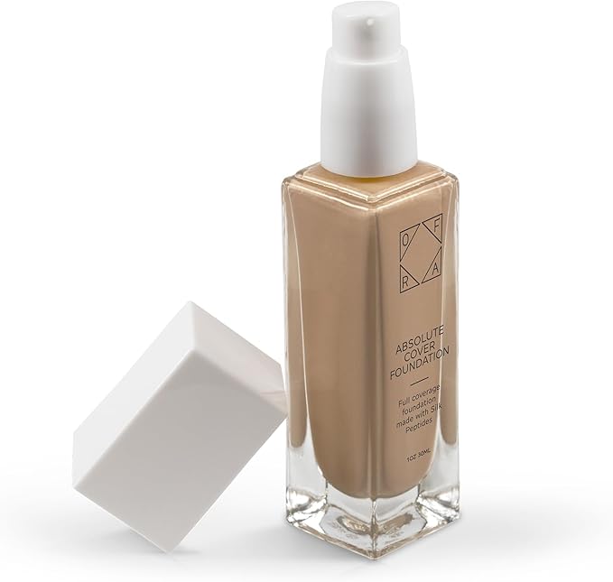 Absolute Cover Foundation #5 | Liquid Medium Coverage Foundation with Natural FInish | Oil-Free Face Makeup | Medium Shade with Cool Undertone | 1oz/30ml