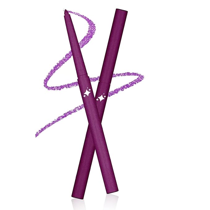 Purple Eyeliner Waterproof Purple Eyeliner Pencil Retractable purple gel eyeliner Smudge-proof Long Lasting Hypoallergenic (08#)