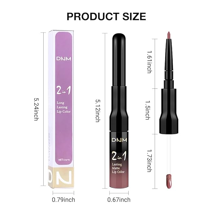 1Pcs 2 in 1 Antique Rose Matte Lip Liner and Liquid Lipstick Stain Makeup Set for women, Nude Pink Long Lasting Smudge Proof Lip Tint Matte Finish Lip Gloss for All-Day Color Hold Easy to Use 29#