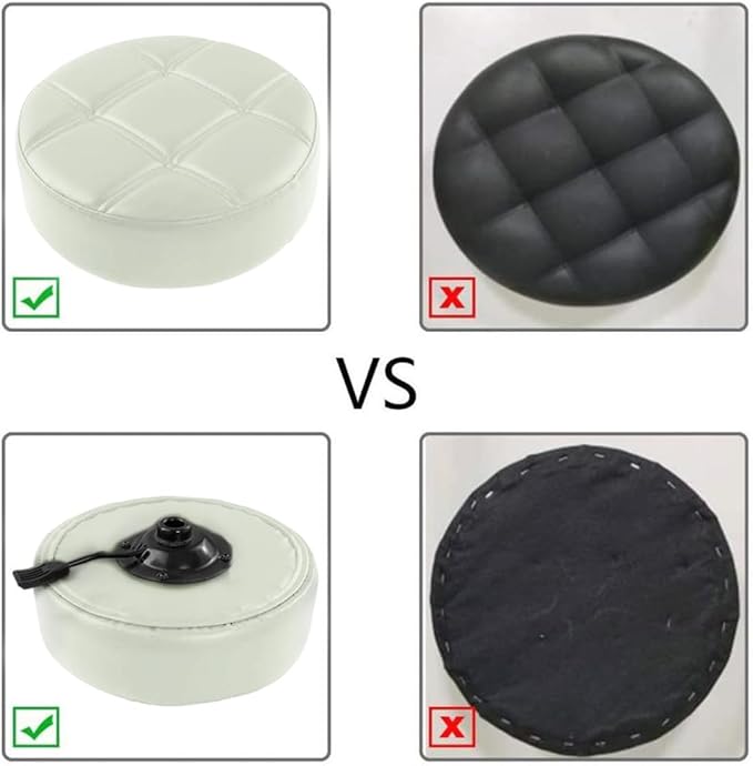 Rolling Stool with Wheels, Thick Cushion Heavy Duty Esthetician Hydraulic Chair Stool for Work Medical Tattoo Salon Office (White)