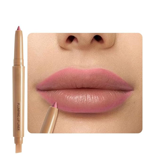 Salmon Pink Matte Lip Liner Pencil, Plump Lip Liners Long-Lasting Creamy Formula, With Silicone Smudger for Define Contours & Sculpting Lip, Waterproof Non-Staining Crayon Lip Liner 01#