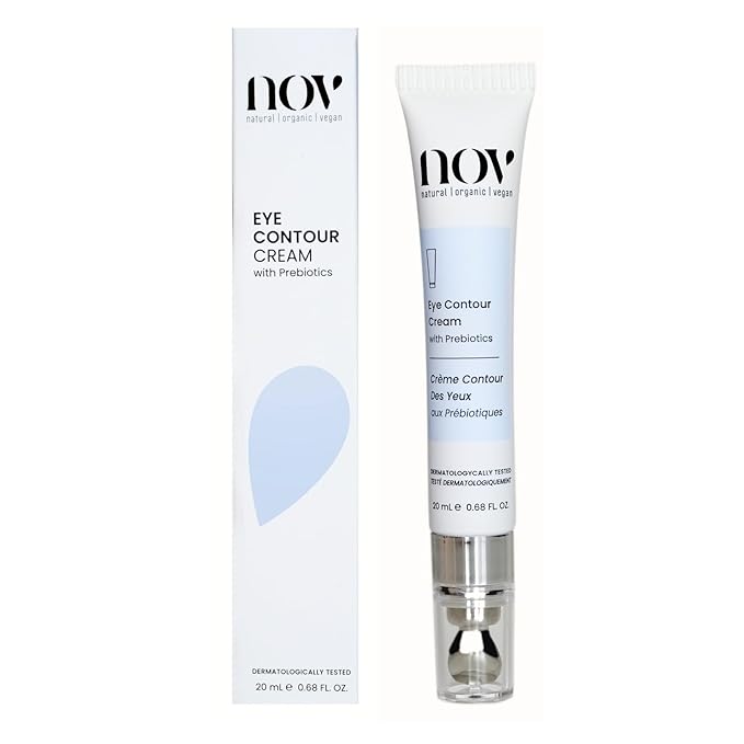 Natural Organic Vegan Eye Cream | Eye Cream for Dark Circles and Puffiness Cream for Eye Bags and Dark Circles Under Eye Contour Cream with Prebiotics 0,68 Oz Dermatologically Tested