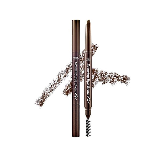 ETUDE Drawing Eye Brow 0.25g #1 Dark Brown | Long Lasting Eyebrow Pencil | Soft Textured Natural Daily Look Eyebrow Makeup