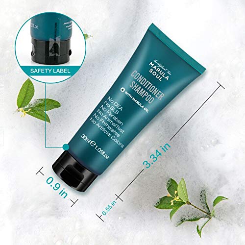 OPPEAL Travel Size Toiletries 3-Piece Set | 1oz Conditioning Shampoo, Body Wash, Facial Soap | Ambergris Scent | 150 Pcs Total | Ample Bulk for Guests