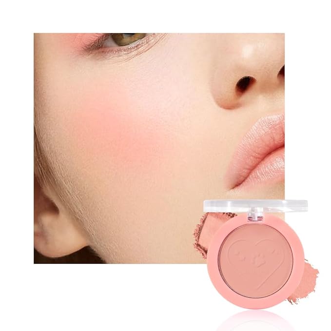 Matte Blush Powder for Cheeks, Cruelty Free Makeup – Long Lasting Natural Face Blusher Makeup, Lightweight Blendable Cheek Color Palette for Women All Skin Tones - #06 Nude Brown