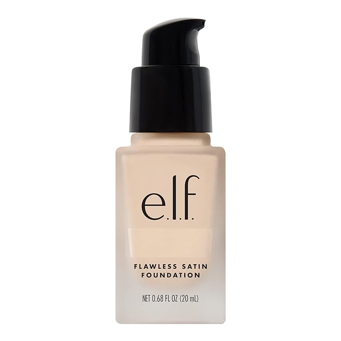 e.l.f. Flawless Finish Foundation, Lightweight & Medium Coverage, Semi-Matte Finish, Pearl, 0.68 Fl Oz (20mL)