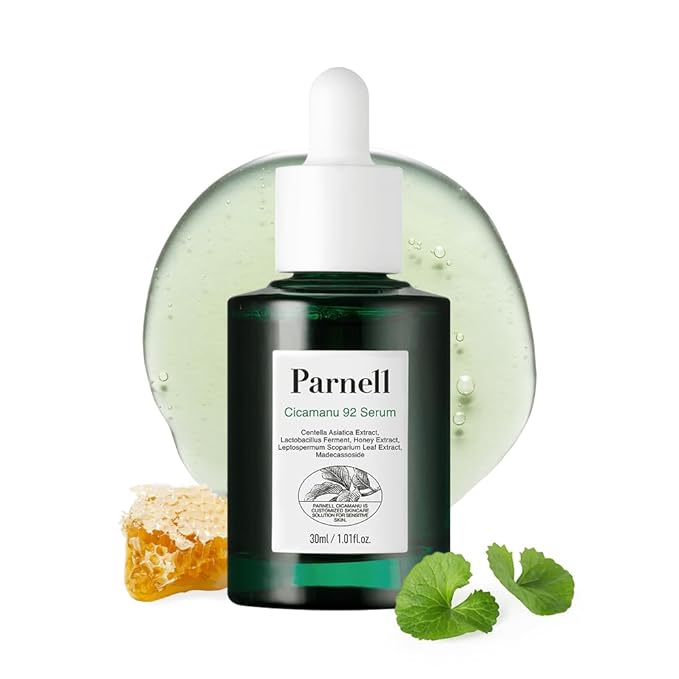 Parnell Cicamanu 92 Serum (1.01 Fl Oz) 30ml | Melatonin, Centella Asiatica | Ceramide for Overnight Recovery & Soothing Irritated Skin | Targets Hyperpigmentation & Deep Hydration | Korean Skin Care