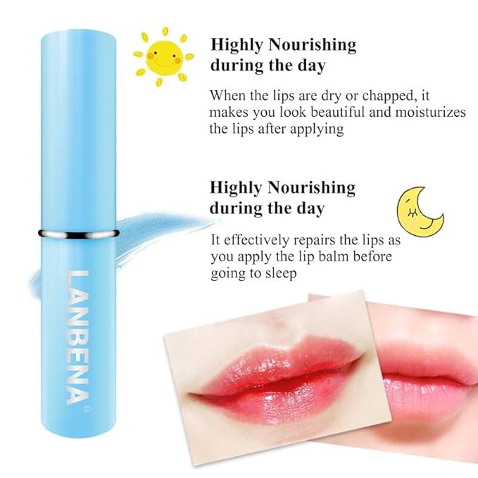 LANBENA Hyaluronic Acid Lip Balm Moisturizing Lips Long-Lasting Protection Nourishing Lip Care (1.8g / 0.06 fl oz)