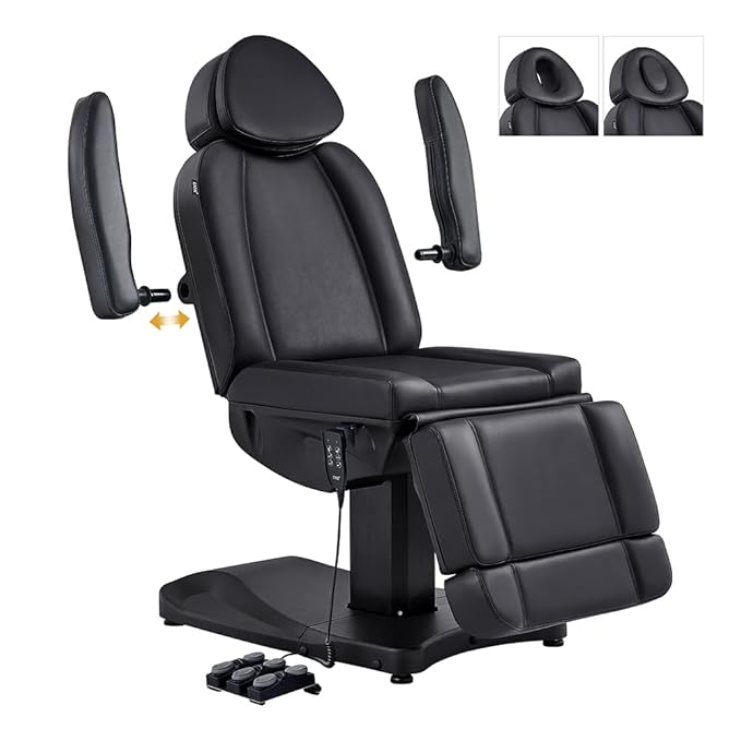 DIR Full Electrical Medical Aesthetic Chair Facial Beauty Bed Podiatry Doctors Office Chair with 3 Motors Ink