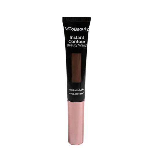 MCoBeauty - Instant Contour Cream Bronzer - Medium to Dark Shade - Cream Contour Stick with In-Built Cushion Applicator for Cheekbones and Face Contour - Concealers & Neutralizing Makeup