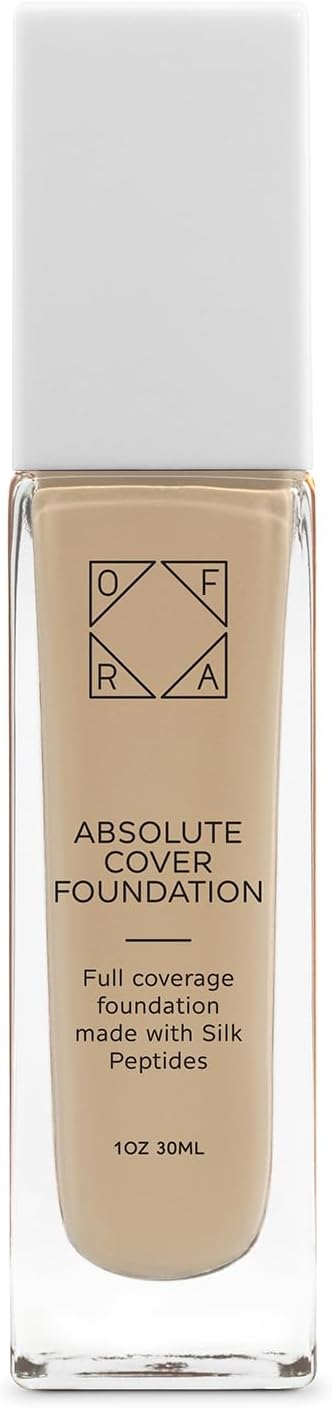 OFRA Absolute Cover Foundation #4 | Liquid Medium Coverage Foundation with Natural FInish | Oil-Free Face Makeup | Medium Shade with Neutral Undertone | 1oz/30ml