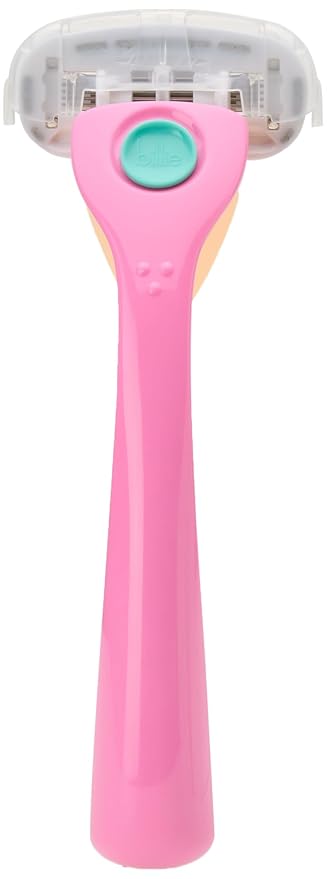 Billie Razors for Women Shave Kit with Women’s Razor, 4 x 5-Blade Razor Refills, Magnetic Holder - Cool Blue and Malibu