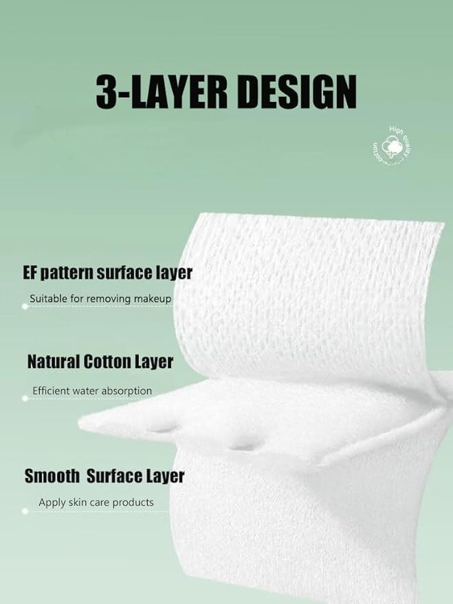 200PCS Square Cotton Pads for Face, Ultra Soft & Lint-Free & Textured, Facial Eye Makeup Remover Pads, Face Pads Cleansing Cotton Squares, Natural Premium Cotton Rounds Cosmetic Cotton Pads for Toner
