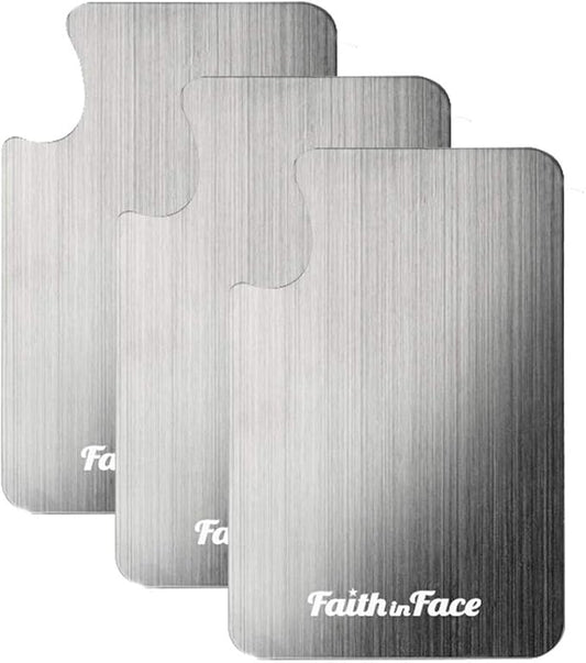 Makeup Metal Palette 3pcs - Stainless Steel Mixing Tray for Nail and Cosmetic Artist, Small Size 3.3 x 5.1 inch