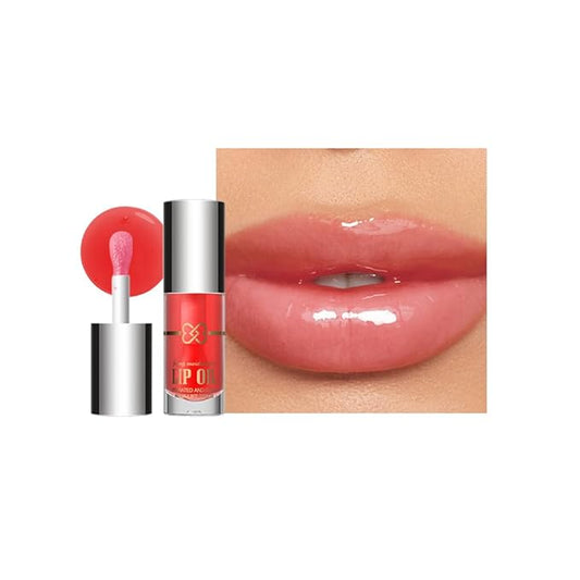 Nourishing Lip Oil, Deep Moisturizing Lip Balm Liquid, Non-Sticky High Shine Lip Gloss, Hydrating Lip Tint for Soft, Smooth, Healthy-Looking Lips, Lightweight Glossy Lip Care for Daily Use-5#