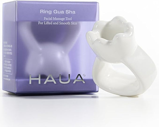 HAUA Ring Gua Sha, Premium Natural Ceramic, Face & Body Multi-Use Massager