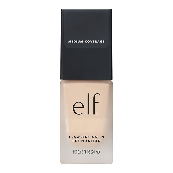 e.l.f. Flawless Finish Foundation, Lightweight & Medium Coverage, Semi-Matte Finish, Pearl, 0.68 Fl Oz (20mL)