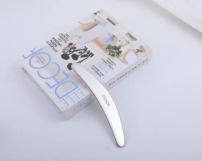 STICKON Stainless Steel Gua Sha 2 in 1 Scraping Massage Tools Scar Tissue Tool, Physical Therapy Tools IASTM Tools Soft Tissue Massage Tool, Guasha Tool for Body (STICKON-35)