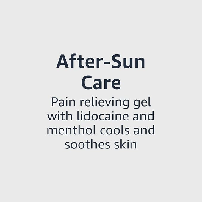 Amazon Brand - Solimo After Sun Gel with Aloe, Lidocaine and Menthol, 16 Fluid Ounce (1 Pack)