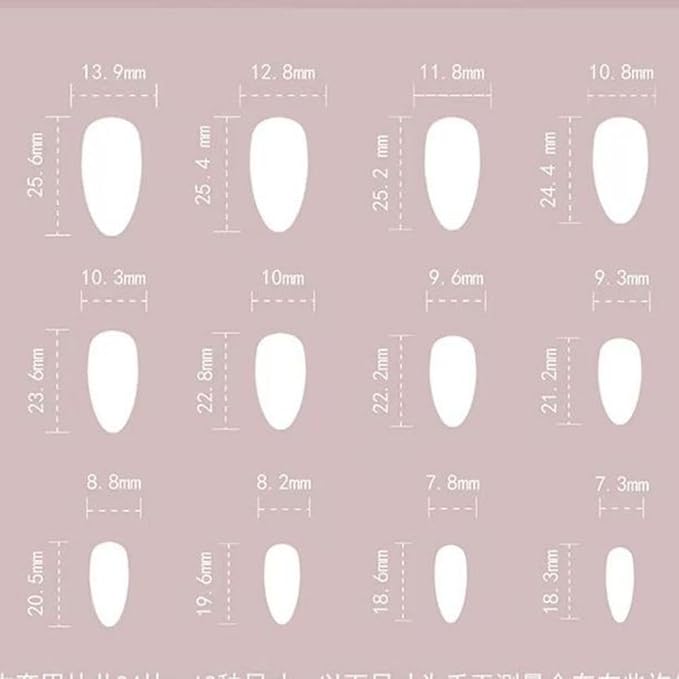 Flower Nail Press ons Butterfly Fake Nails with 3D Design Medium Almond False Nails French Tip Glue on Nials Reusable Artificial Acrylic Full Cover Spring Stick on Nails for Women Girls Manicure 24Pcs
