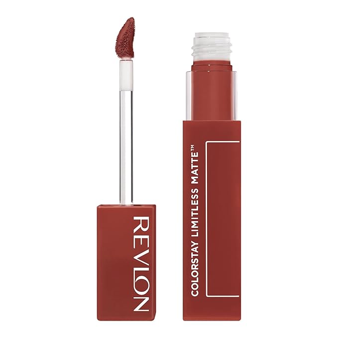 Revlon ColorStay Limitless Matte Liquid Lipstick, Vegan Formula, No-Budge, Longwear Lip Color, Long Lasting, Lightweight/Comfortable, Waterproof, 013 Real Deal, 0.17 fl oz
