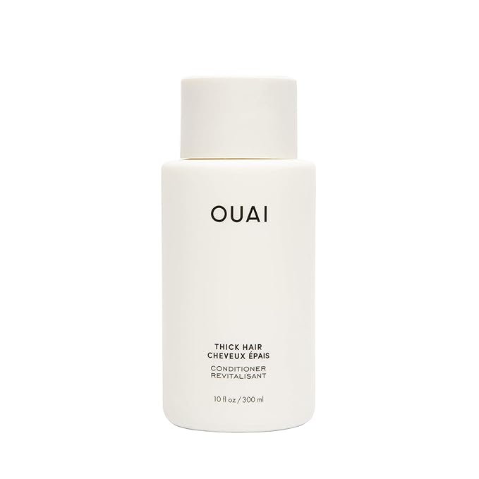 OUAI Thick Shampoo and Conditioner Set - Sulfate Free Shampoo and Conditioner for Thick Hair - Made with Keratin, Marshmallow Root, Shea Butter & Avocado Oil - Free of Parabens & Phthalates (10 Fl Oz)