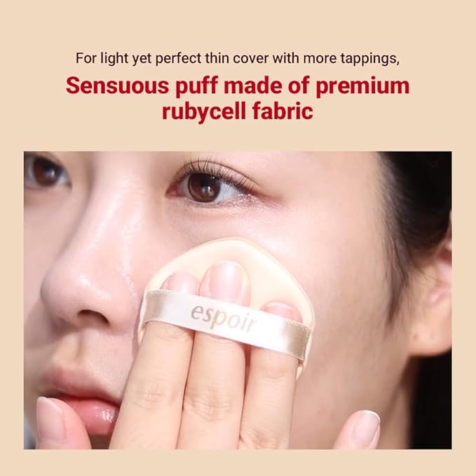 Espoir Be Velvet Air Puff 7ea | Flawless Face Makeup Fast and Easily | Makeup Sponge Applicator Air Cushion Powder Puff for Liquid Foundation, Cream, Powder, Concealer | Korean Base Makeup Tools