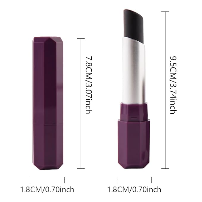 Dark Purple Matte Lipstick - Lip Crayon & Face Paint Stick for Women, Smooth Pigmented for Everyday Halloween Birthday Party Wear, Younger-Looking Lip Makeup, Labial para fiesta de disfraces 07