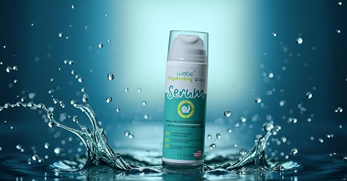 WEBE Naturals Snail Mucin 94% Hydrating Glow Serum | 1.3% Hyaluronic Acid & N-Acetyl Glucosamine | Collagen Boosting, Plumping, Anti Aging, Intense Moisturizing Serum for Radiant, Dewy Skin