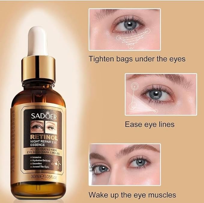 SUERO FACIAL RETINOL EYES NIGHT REPAIR 30 ml, Gold
